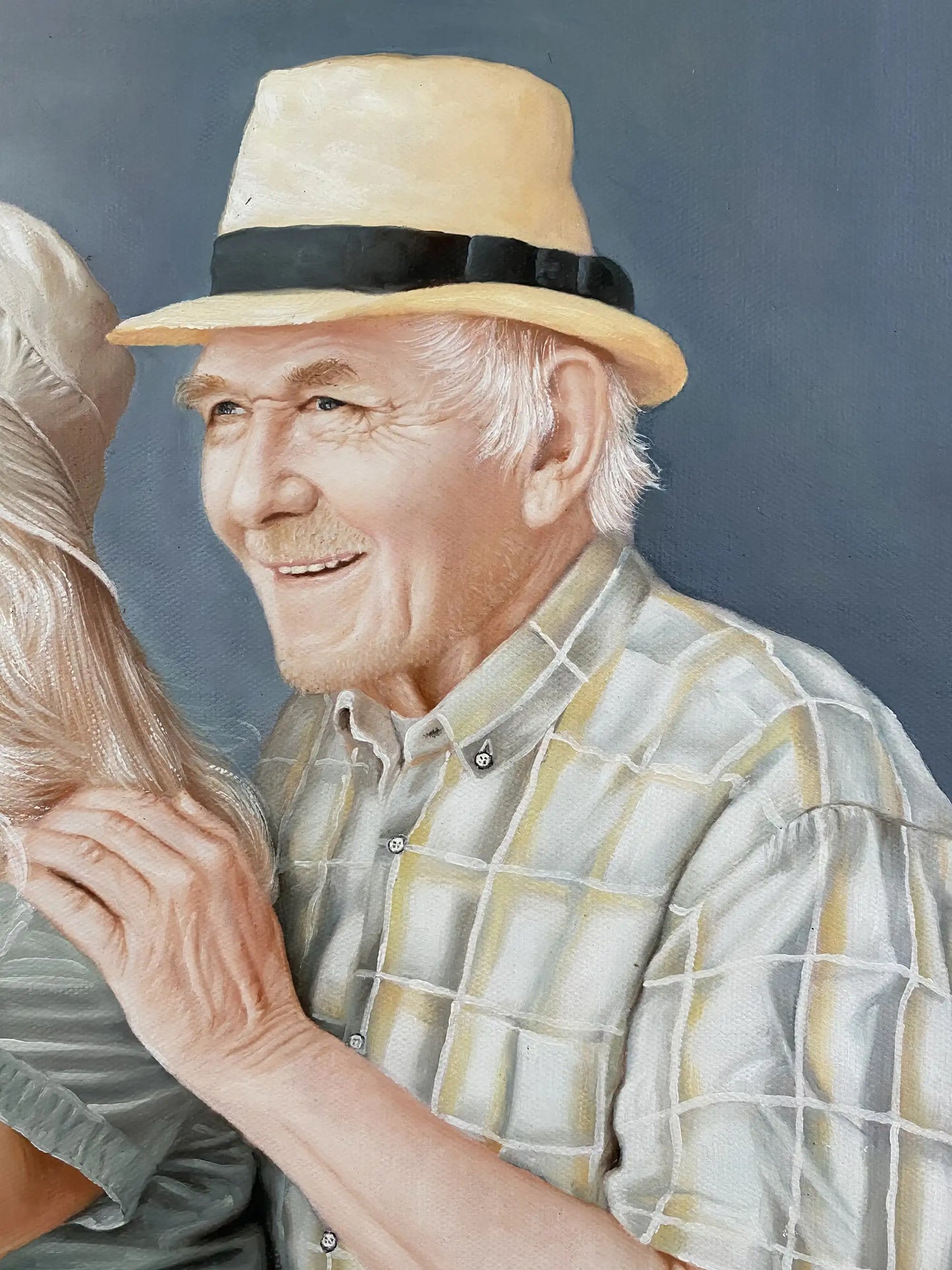 Personalized Photo Painting - Oil Paint Art - Grandparents