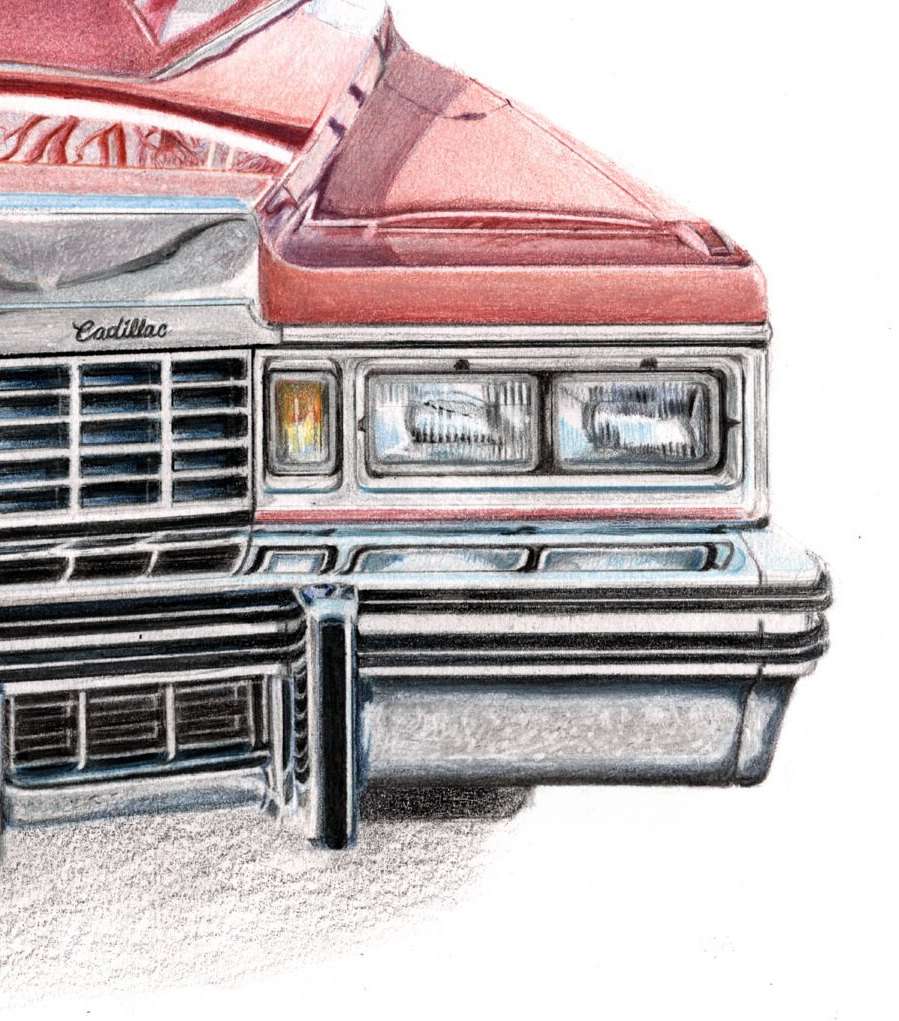 Personalized Photo Painting - Color Pencil - Car