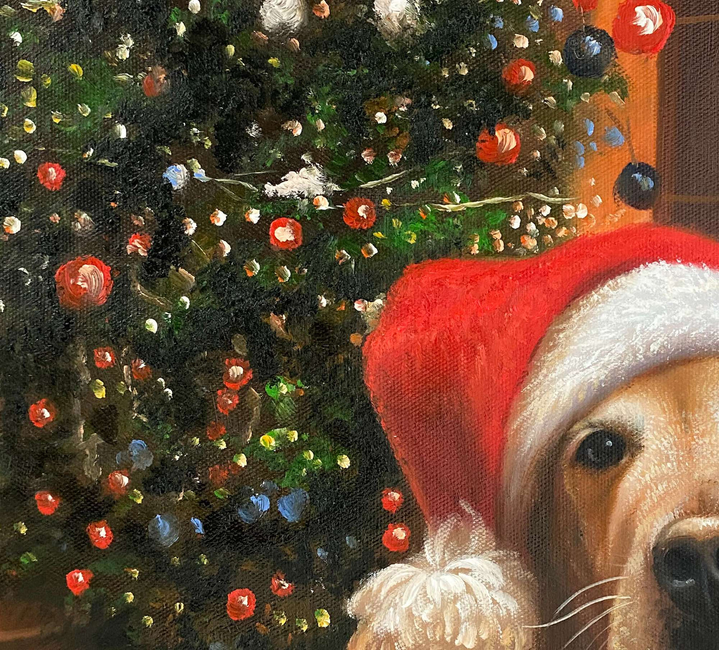 Personalized Photo Painting - Oil Paint Art - 1 Dog