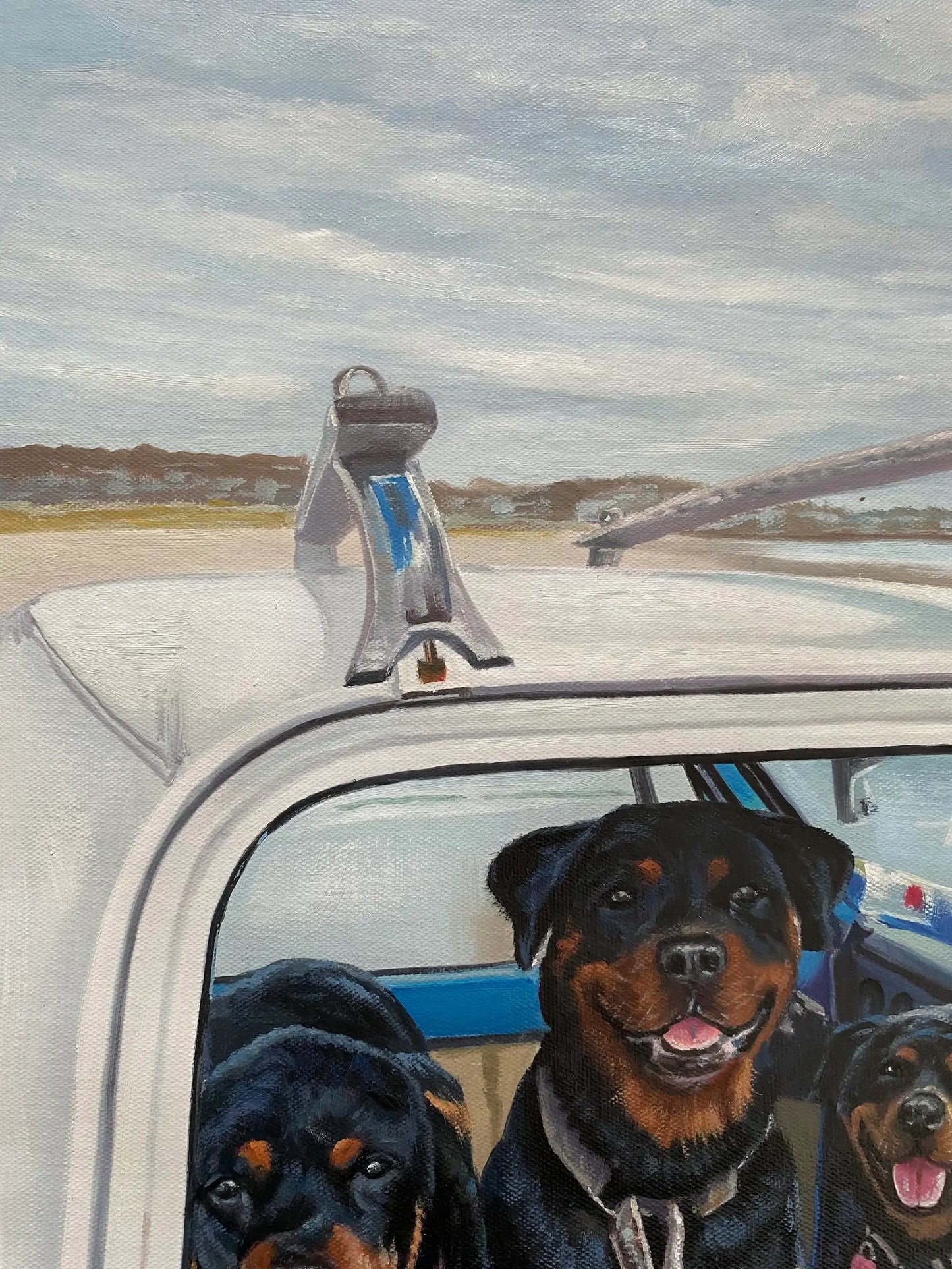 Personalized Photo Painting - Oil Paint Art - Multiple Pets