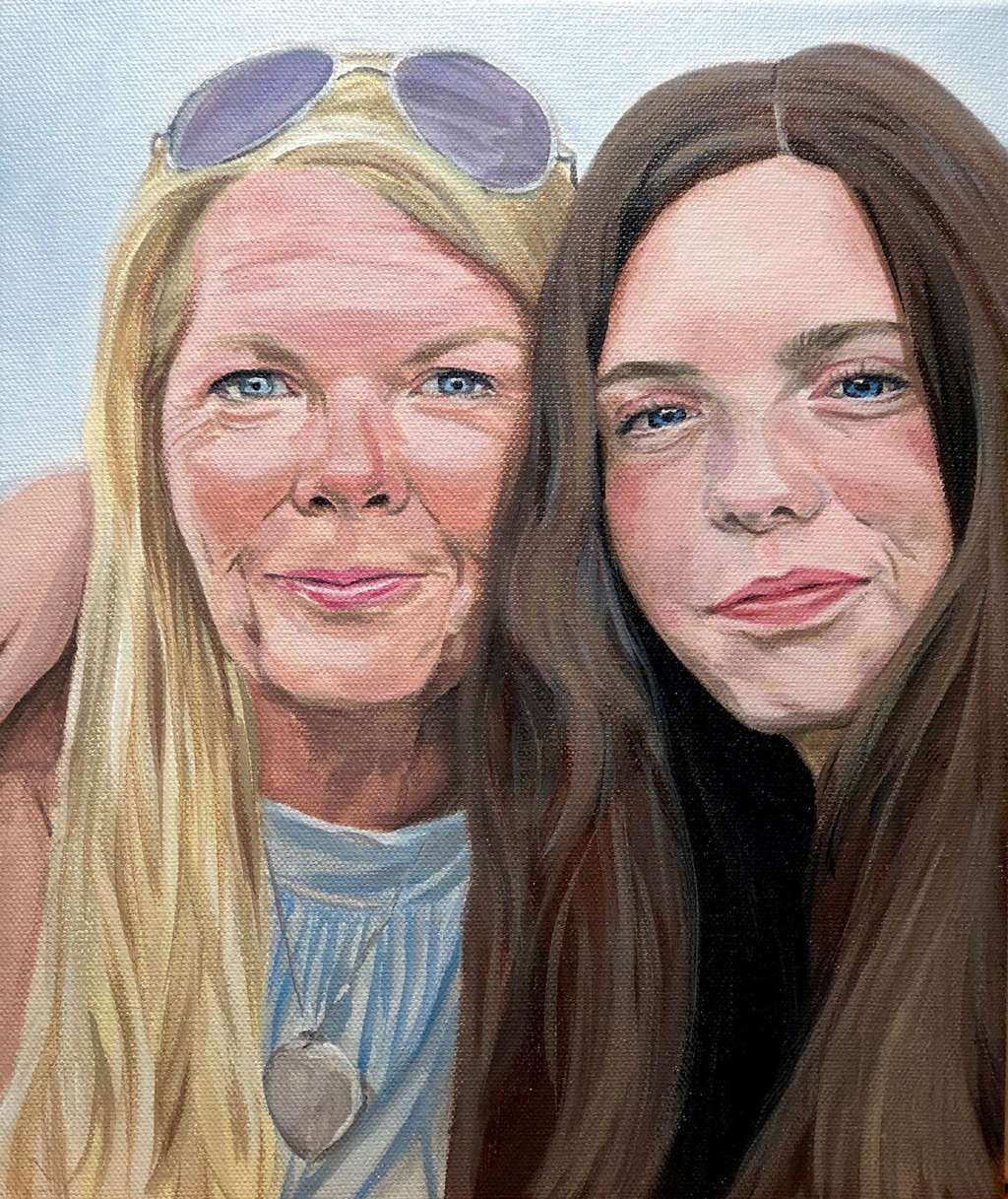 Personalized Photo Painting - Acrylic Paint Art - Multiple Adults