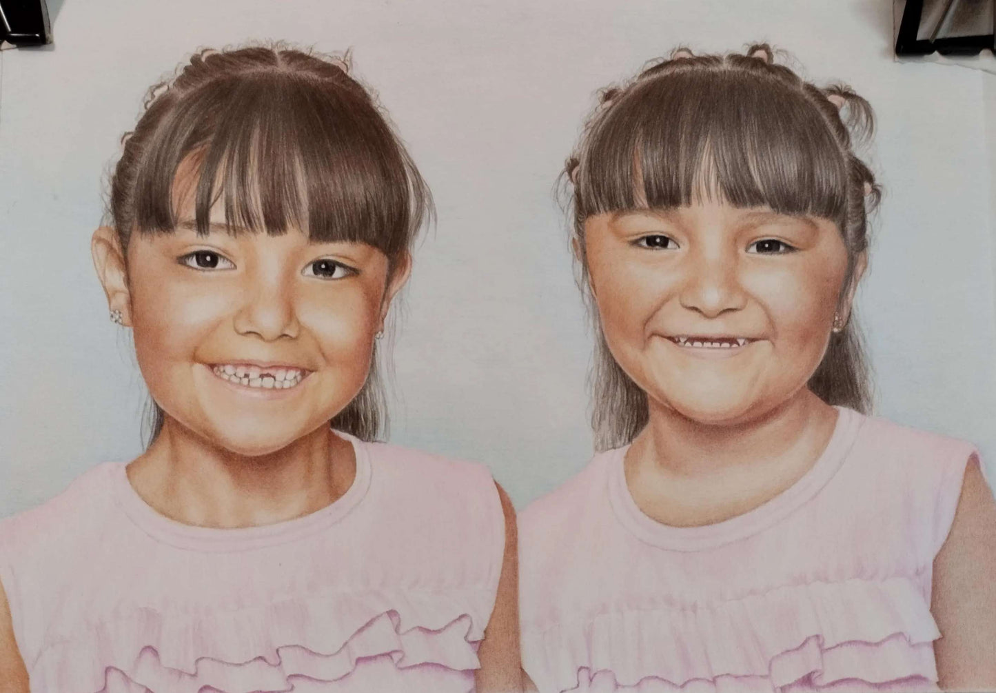 Personalized Photo Painting - Color Pencil - Multiple Children