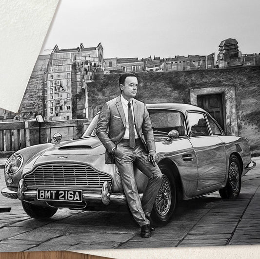 Personalized Photo Painting - Charcoal - Car