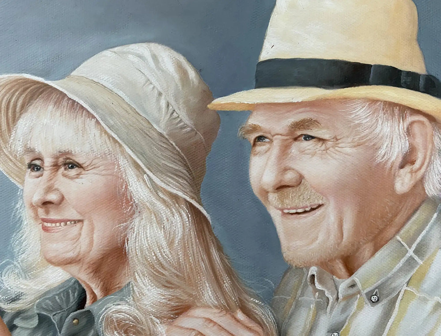 Personalized Photo Painting - Oil Paint Art - Grandparents