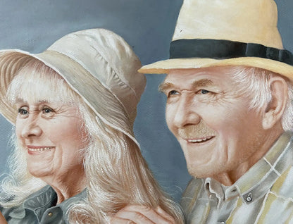 Personalized Photo Painting - Oil Paint Art - Grandparents