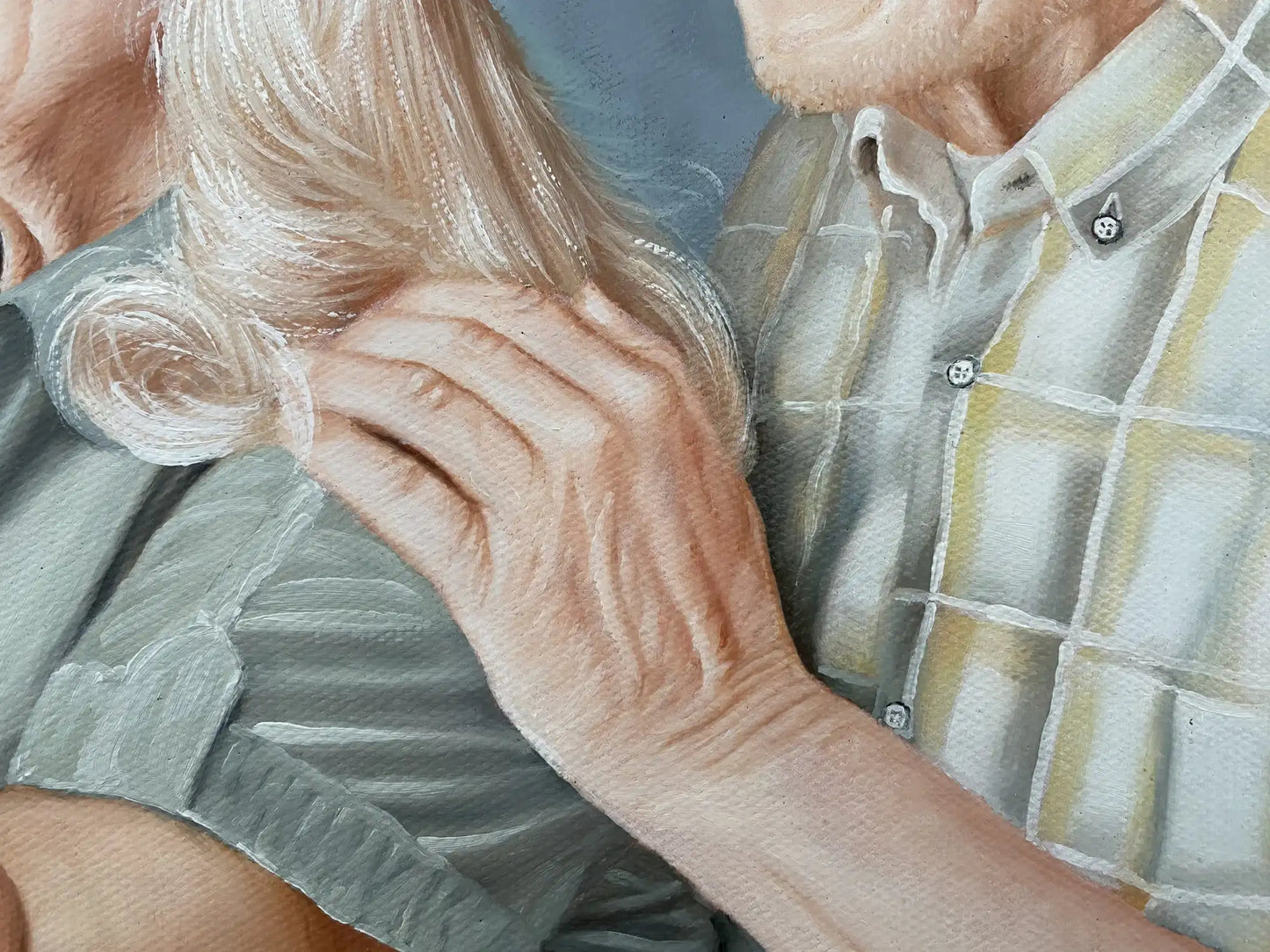 Personalized Photo Painting - Oil Paint Art - Grandparents