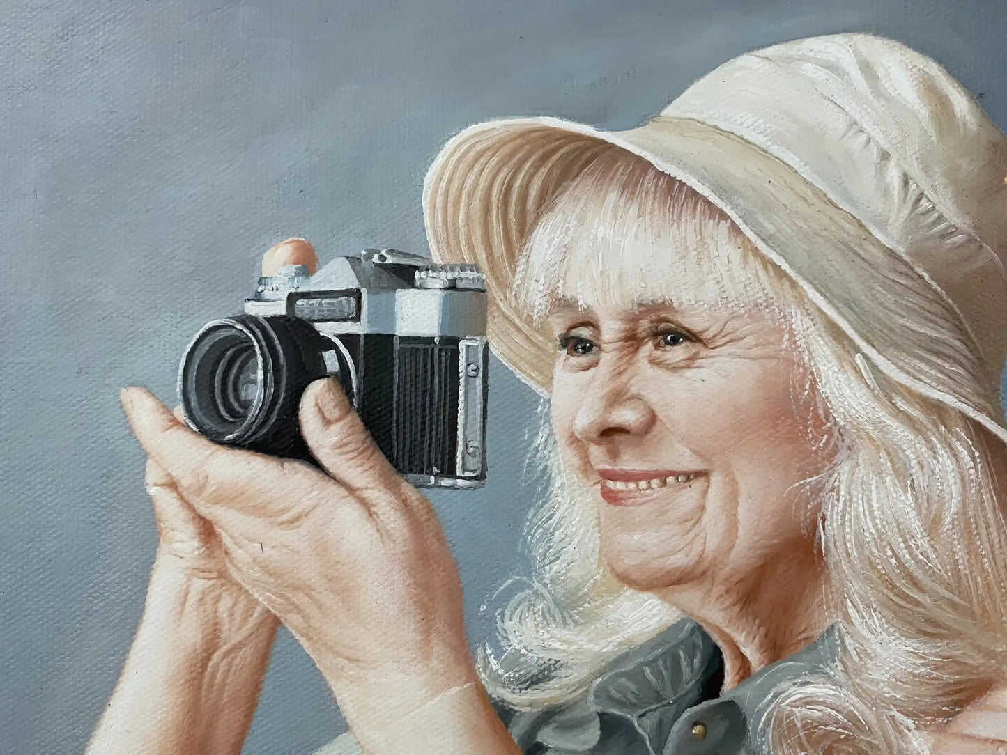 Personalized Photo Painting - Oil Paint Art - Grandparents