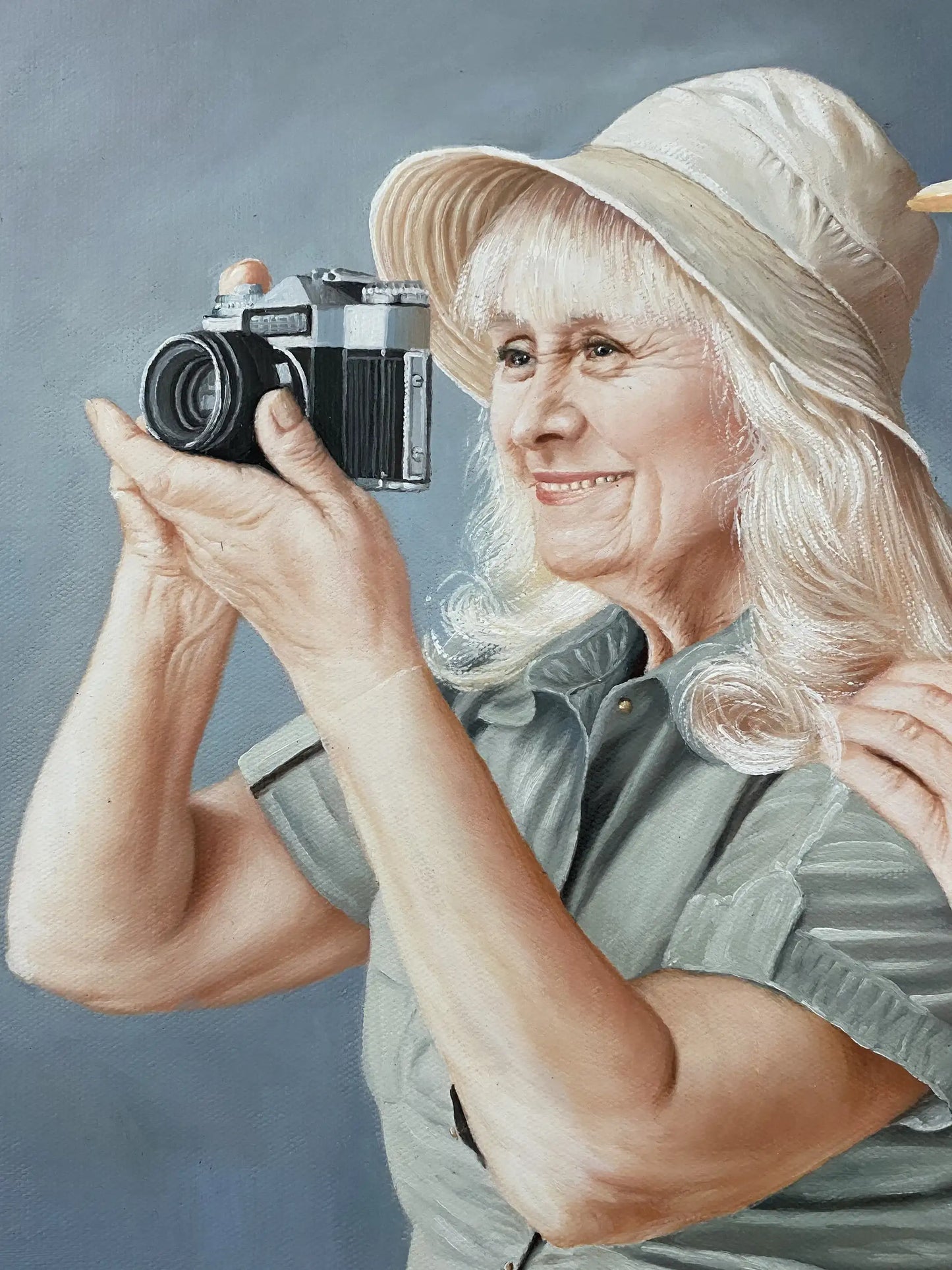 Personalized Photo Painting - Oil Paint Art - Grandparents