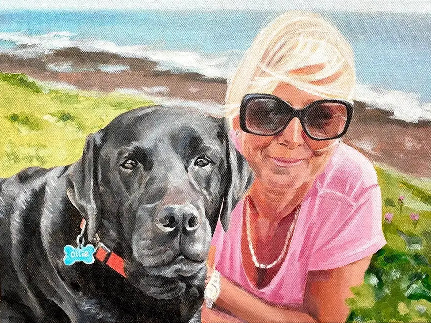 Personalized Photo Painting - Acrylic Paint Art - People and Pets