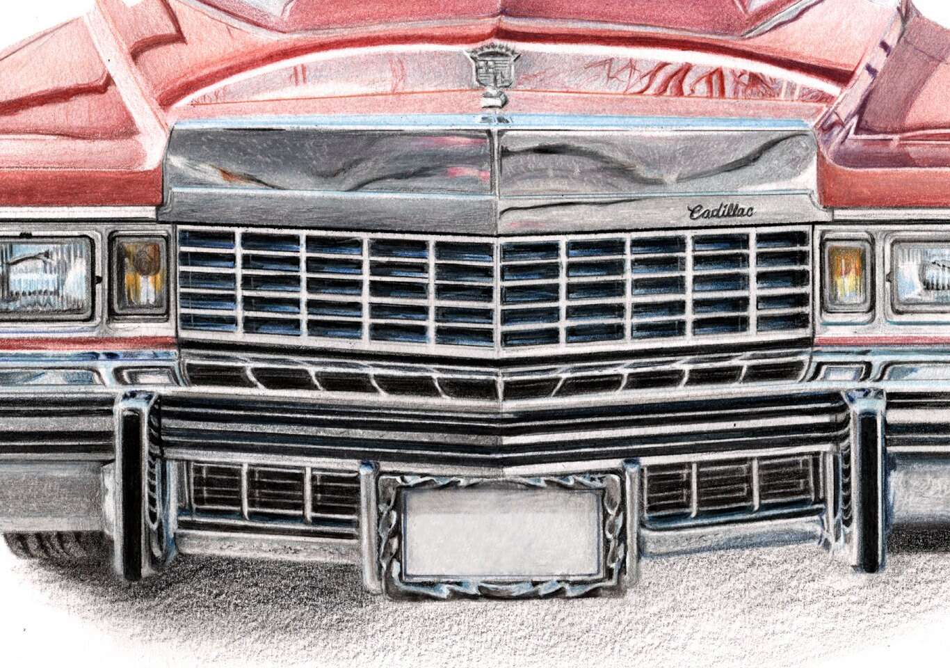 Personalized Photo Painting - Color Pencil - Car