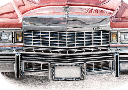 Personalized Photo Painting - Color Pencil - Car