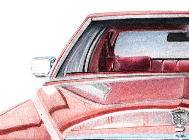 Personalized Photo Painting - Color Pencil - Car