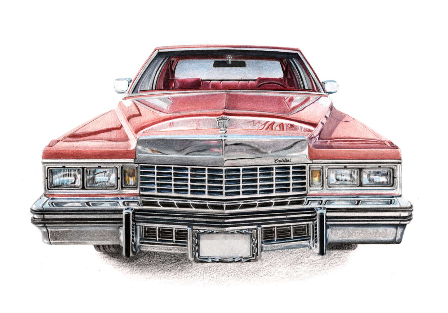 Personalized Photo Painting - Color Pencil - Car