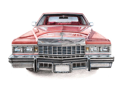 Personalized Photo Painting - Color Pencil - Car