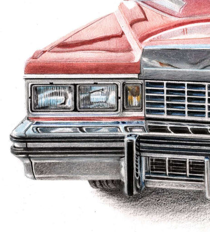 Personalized Photo Painting - Color Pencil - Car