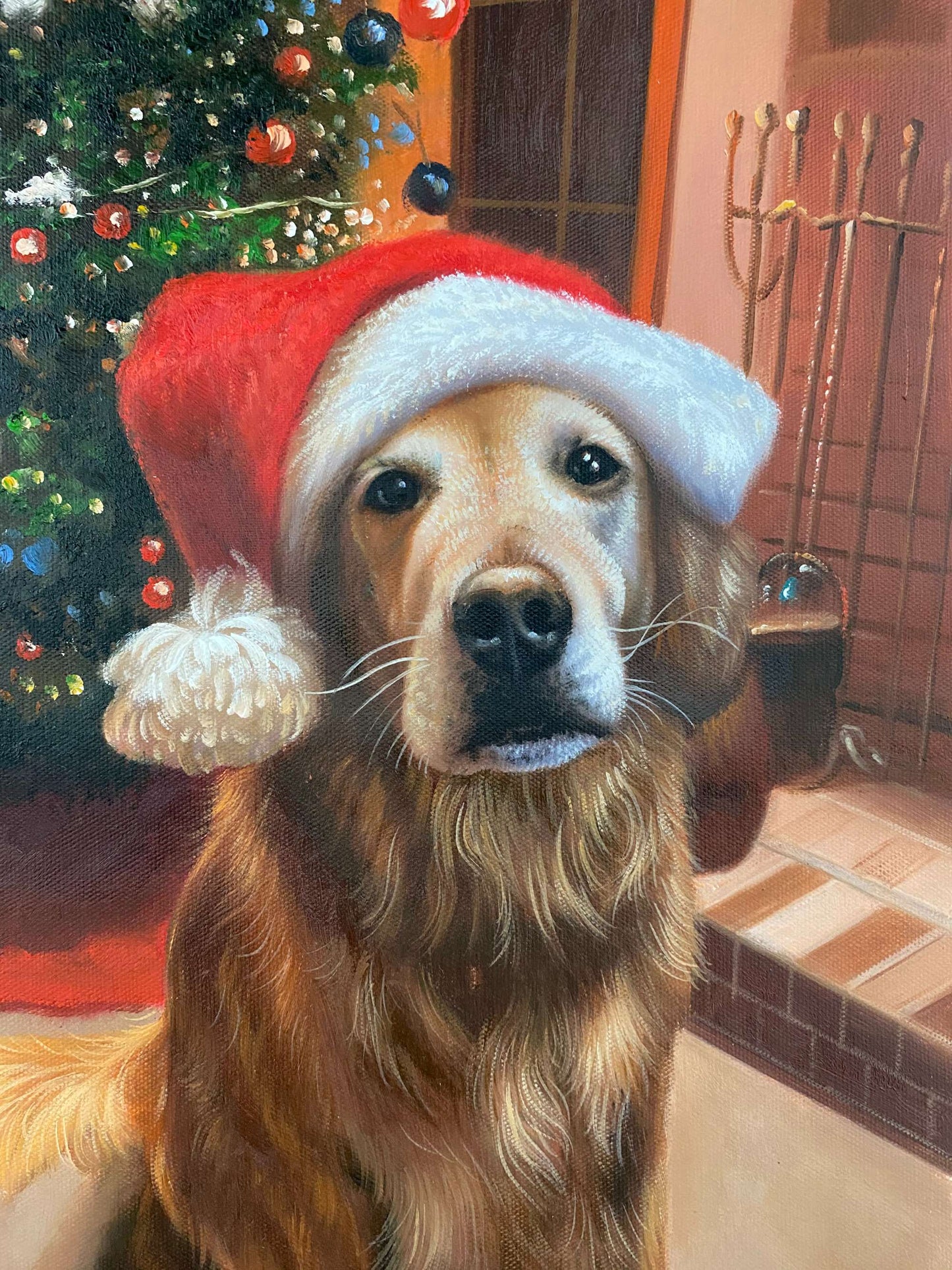 Personalized Photo Painting - Oil Paint Art - 1 Dog