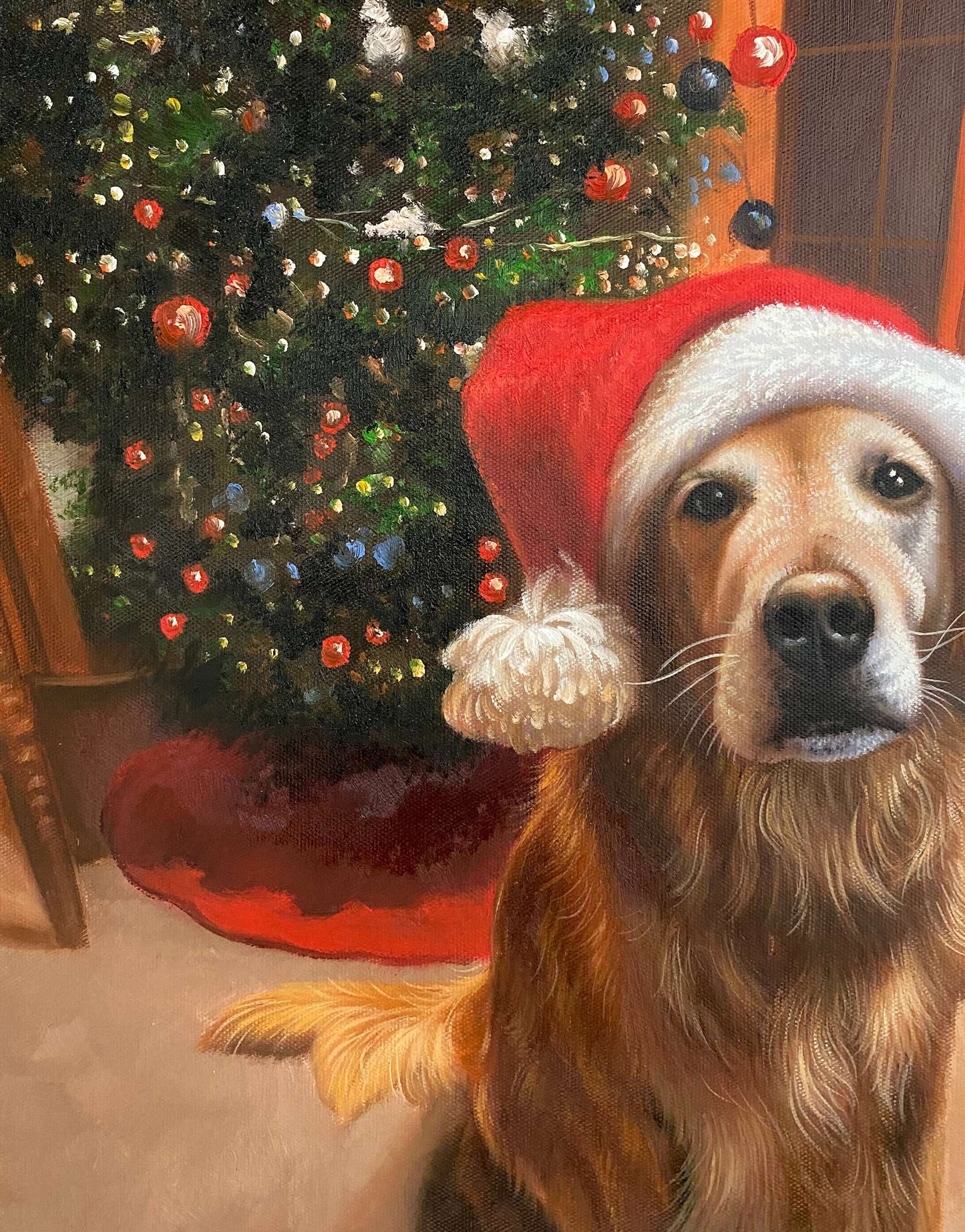 Personalized Photo Painting - Oil Paint Art - 1 Dog