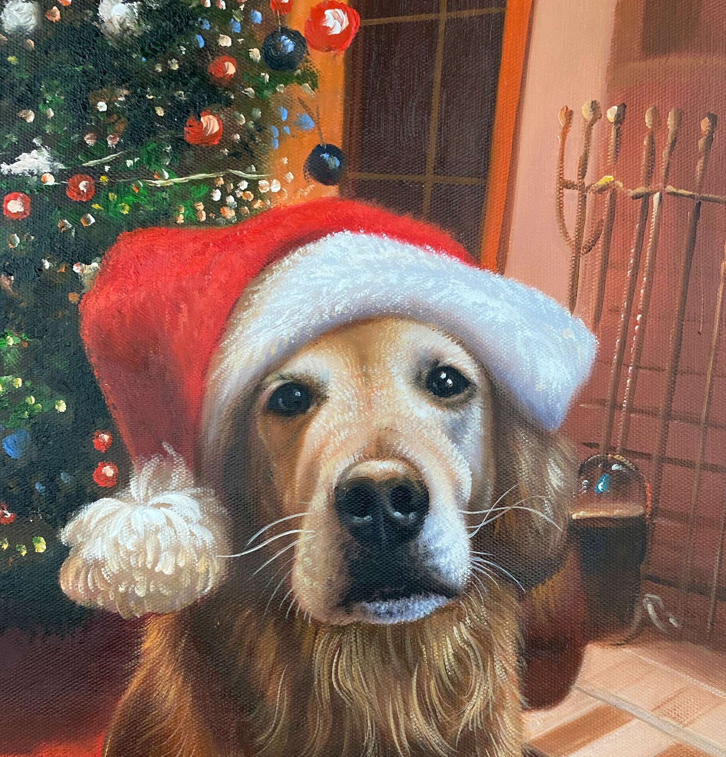 Personalized Photo Painting - Oil Paint Art - 1 Dog