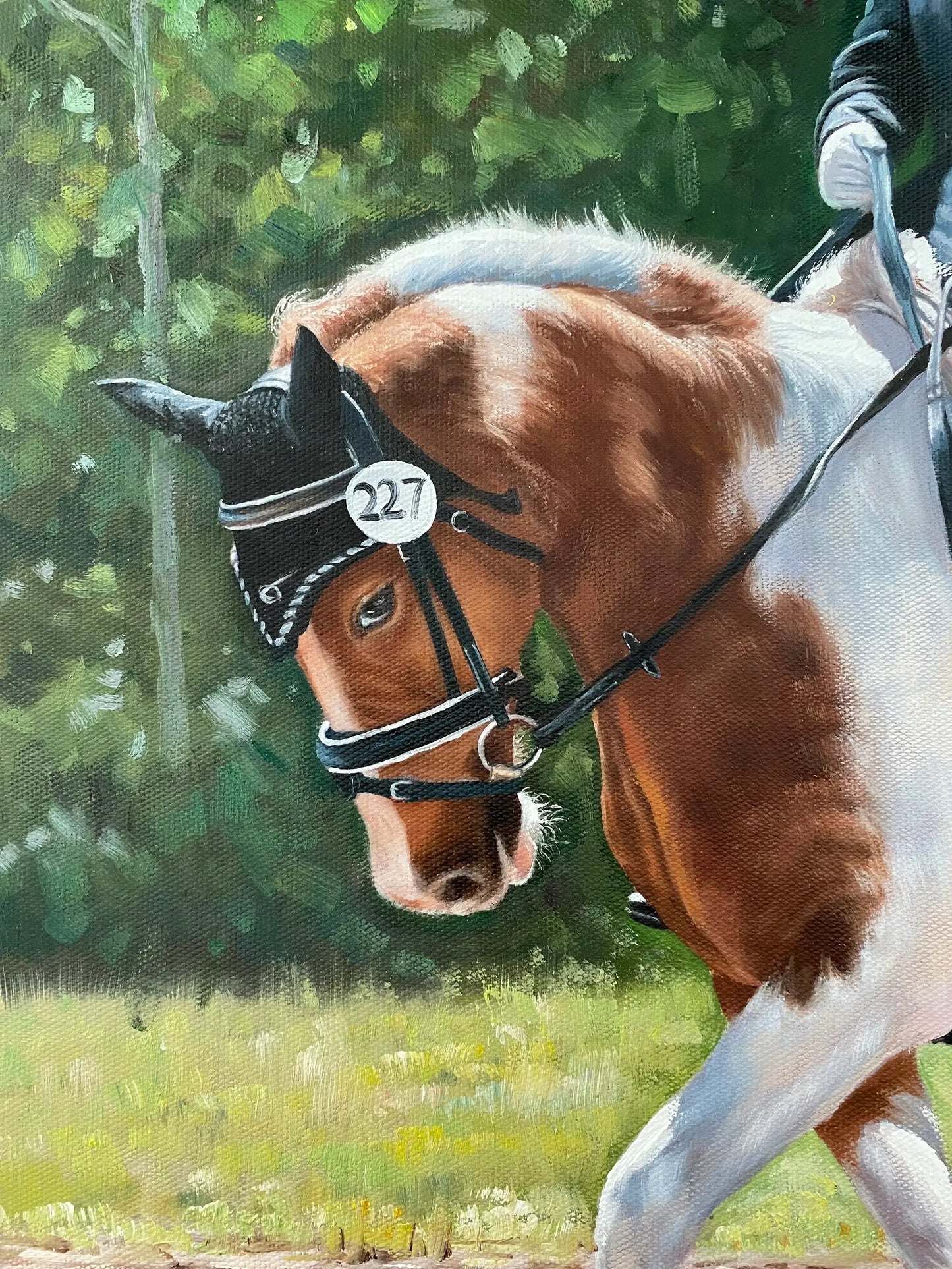 Personalized Photo Painting - Oil Paint Art - Horse (s) - W/WO People