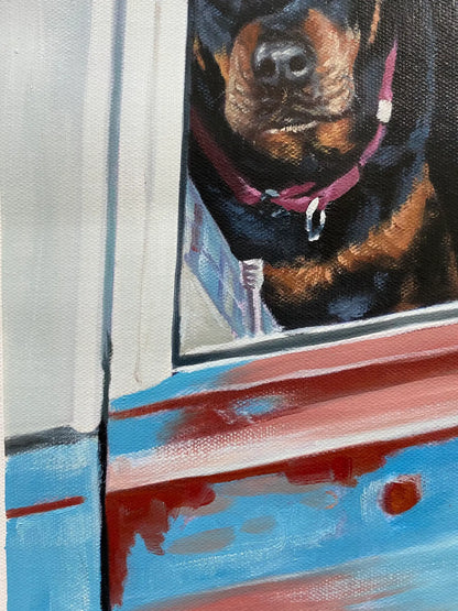 Personalized Photo Painting - Oil Paint Art - Multiple Pets