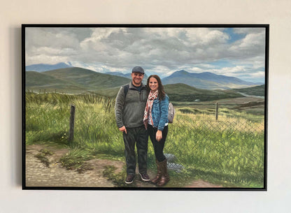 Personalized Photo Painting - Oil Paint Art - Couple