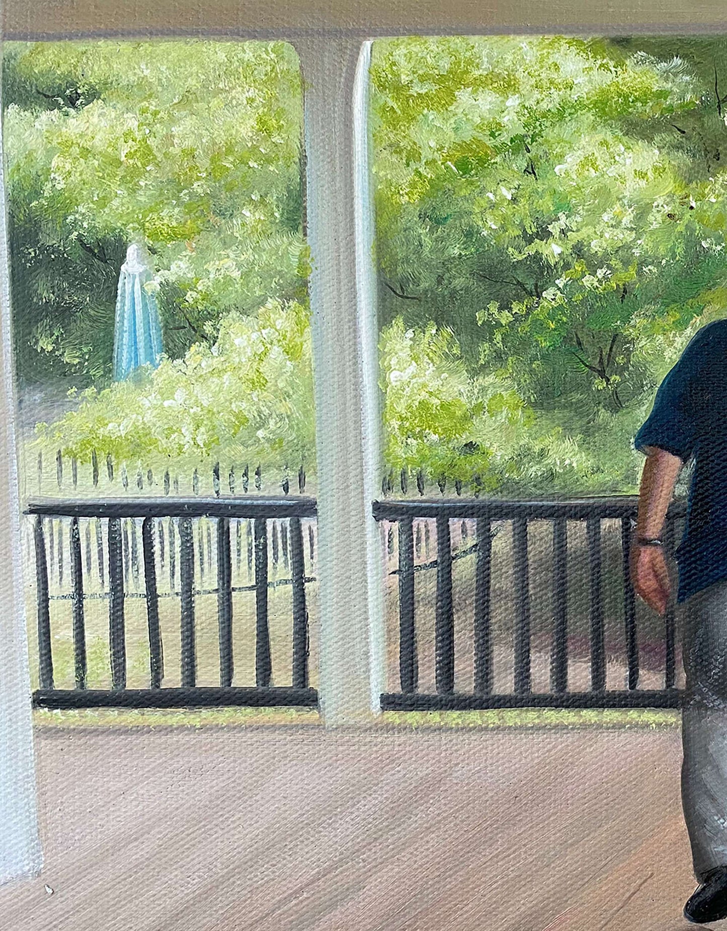 Personalized Photo Painting - Oil Paint Art - Grandparents and Grandchildren