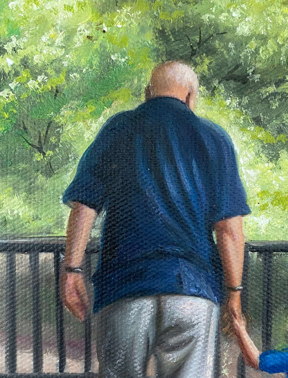 Personalized Photo Painting - Oil Paint Art - Grandparents and Grandchildren