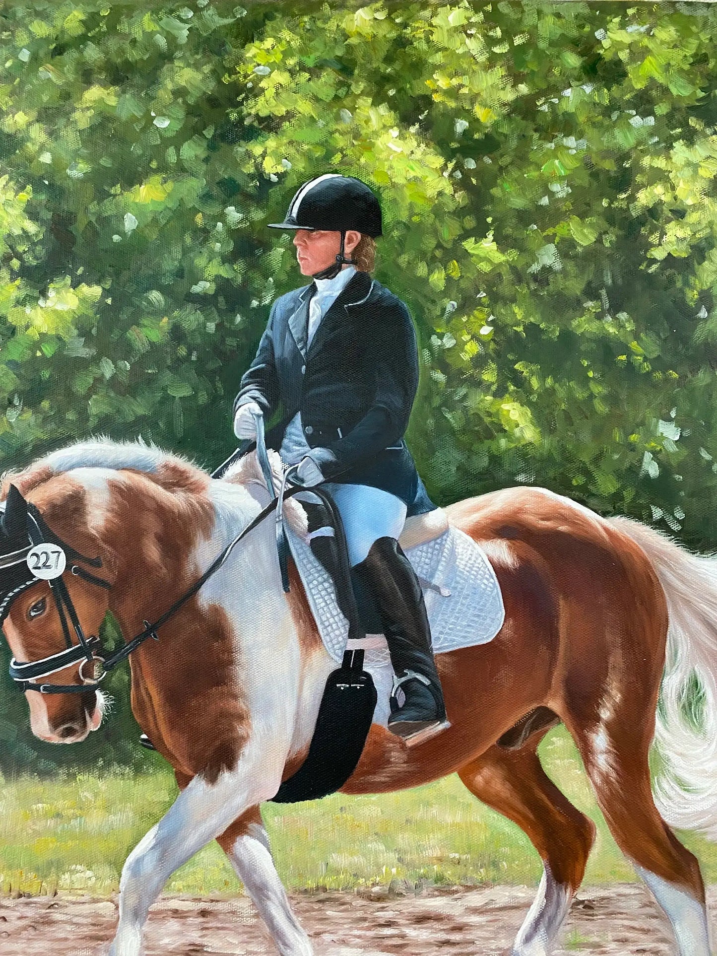 Personalized Photo Painting - Oil Paint Art - Horse (s) - W/WO People