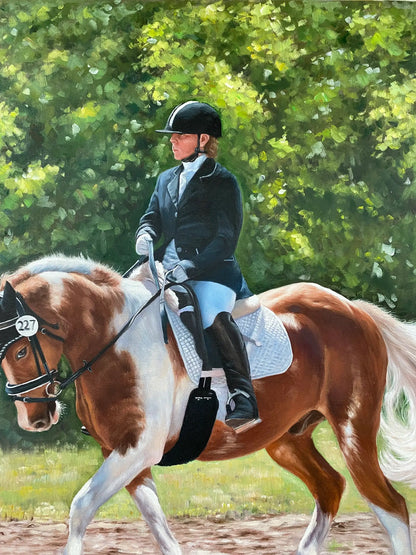 Personalized Photo Painting - Oil Paint Art - Horse (s) - W/WO People