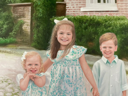 Personalized Photo Painting - Oil Paint Art - Children