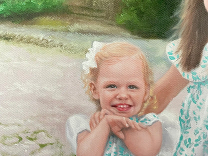 Personalized Photo Painting - Oil Paint Art - Children