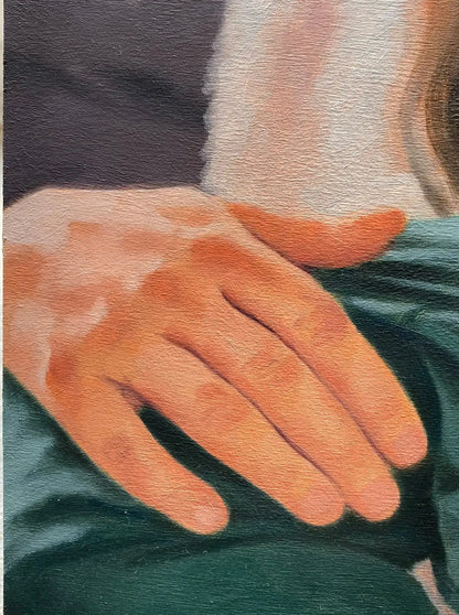 Personalized Photo Painting - Acrylic Paint Art - Parents and Children