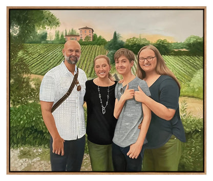 Personalized Photo Painting - Oil Paint Art - Family / Group
