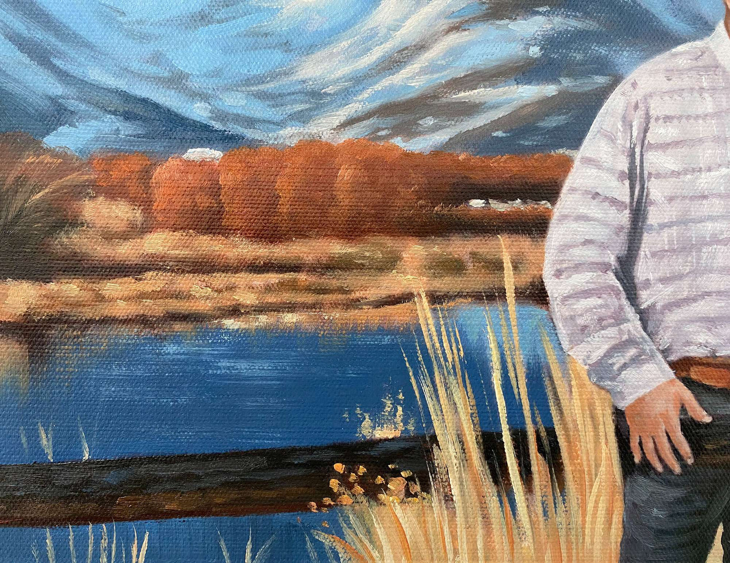 Personalized Photo Painting - Oil Paint Art - Multiple Adults