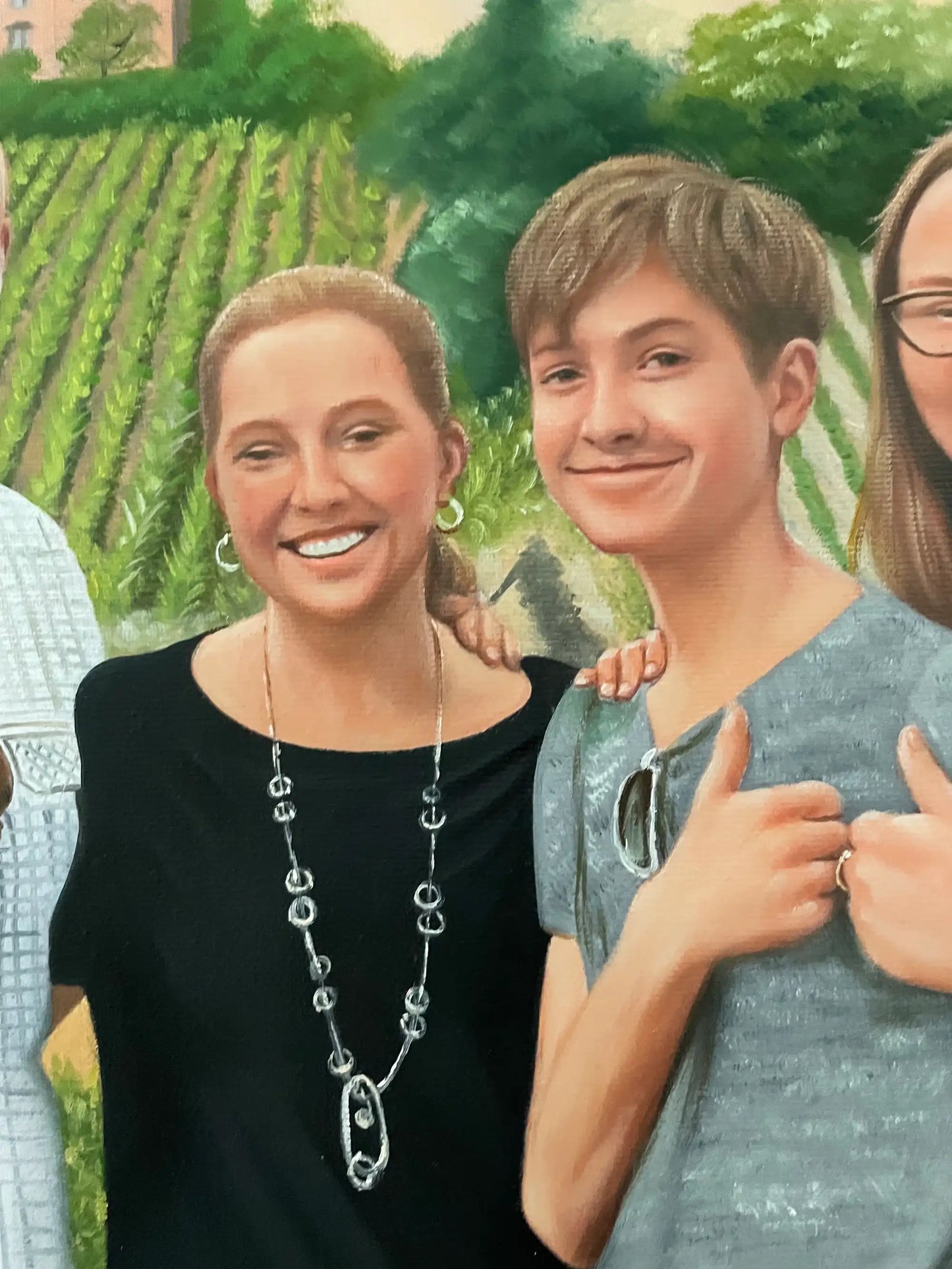 Personalized Photo Painting - Oil Paint Art - Family / Group