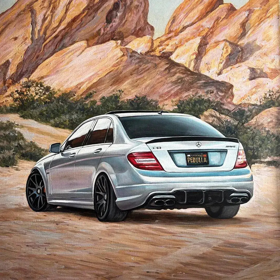 Personalized Photo Painting - Acrylic Paint Art - Car
