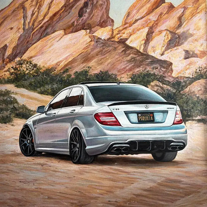 Personalized Photo Painting - Acrylic Paint Art - Car