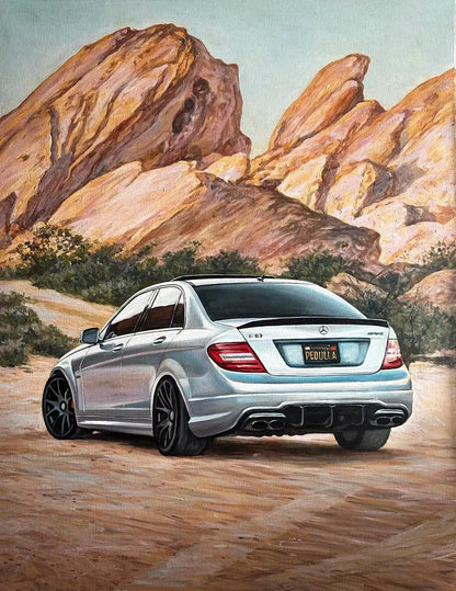 Personalized Photo Painting - Acrylic Paint Art - Car