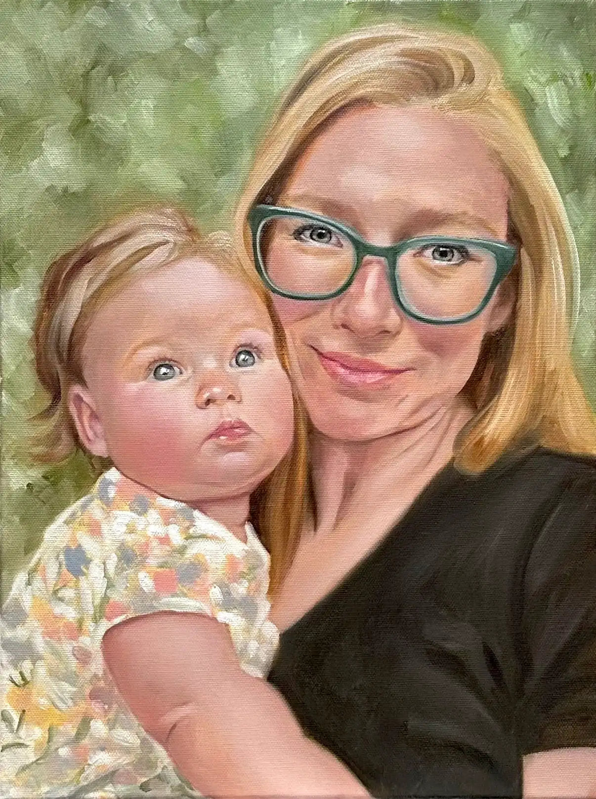 Personalized Photo Painting - Acrylic Paint Art - Parents and Children