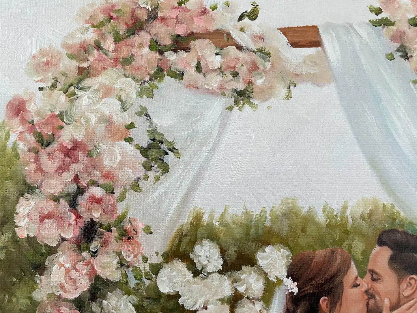 Personalized Photo Painting - Oil Paint Art - Wedding