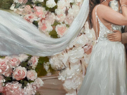 Personalized Photo Painting - Oil Paint Art - Wedding