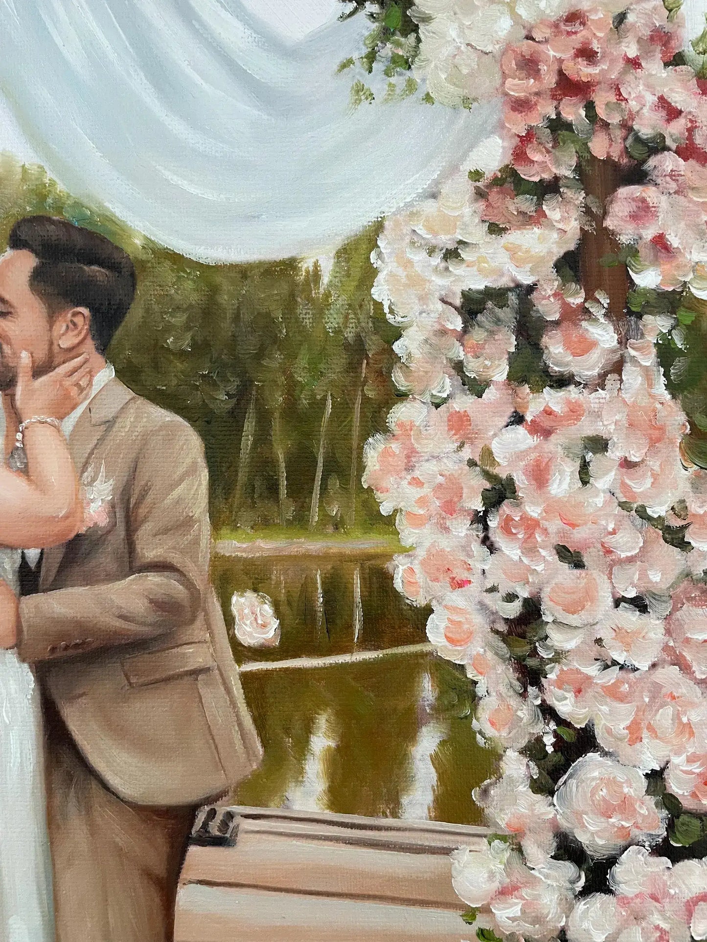 Personalized Photo Painting - Oil Paint Art - Wedding