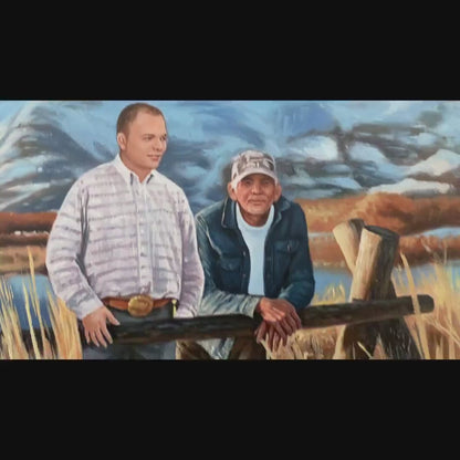 Personalized Photo Painting - Oil Paint Art - Multiple Adults